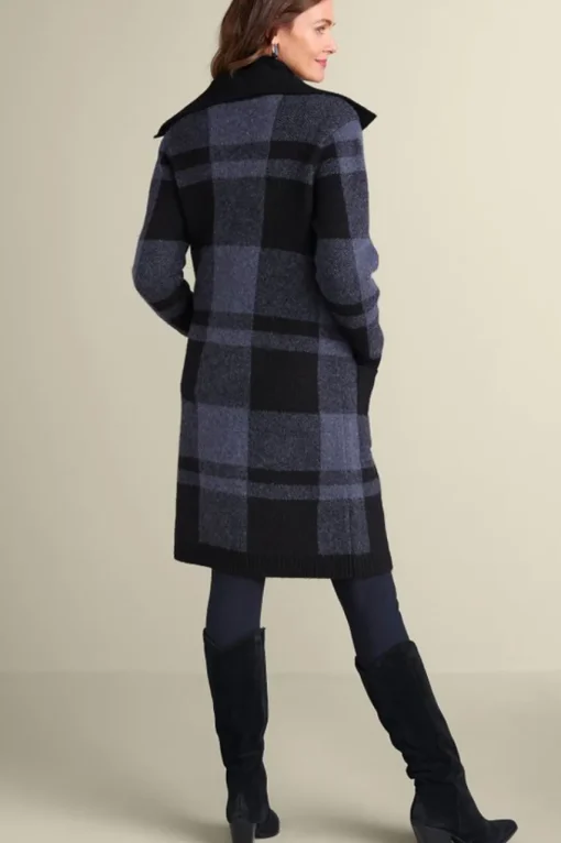 Soft Surroundings Posh Plaid Cardigan- Sweaters & Cardigans