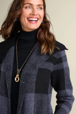Soft Surroundings Posh Plaid Cardigan- Sweaters & Cardigans