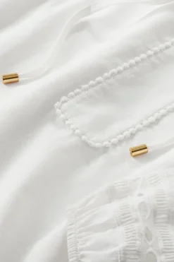 Soft Surroundings Prospera Lace Trim Top- Tops