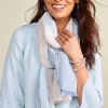 Soft Surroundings Raia Stripe Scarf- Scarves & Wraps