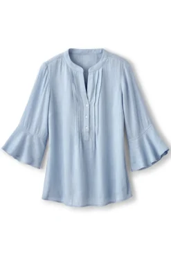 Soft Surroundings Raisa Linen Blend Top- Tops