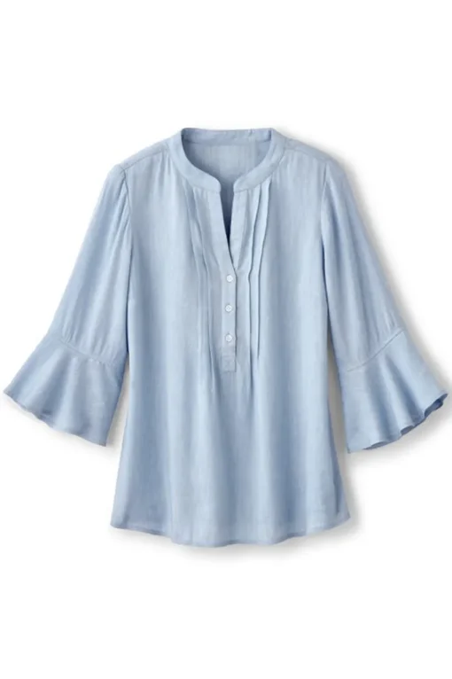 Soft Surroundings Raisa Linen Blend Top- Tops