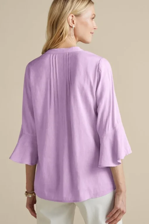 Soft Surroundings Raisa Linen Blend Top- Tops