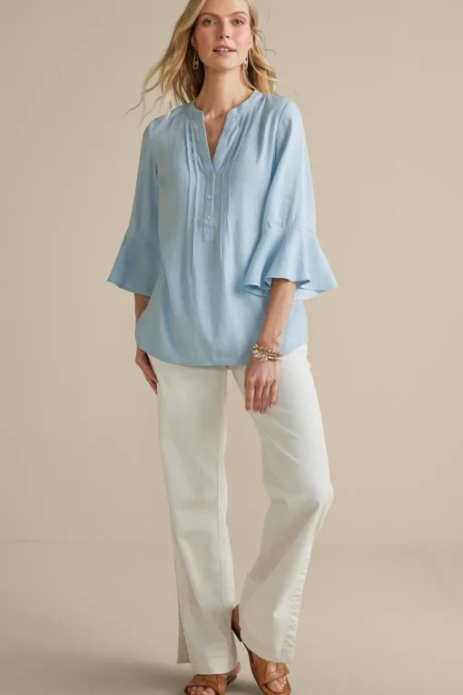 Soft Surroundings Raisa Linen Blend Top- Tops