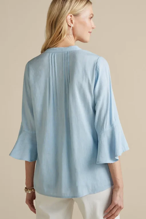 Soft Surroundings Raisa Linen Blend Top- Tops