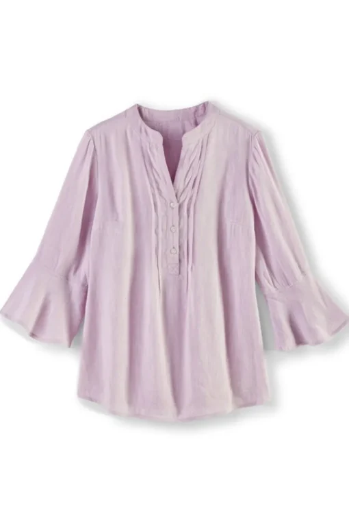 Soft Surroundings Raisa Linen Blend Top- Tops