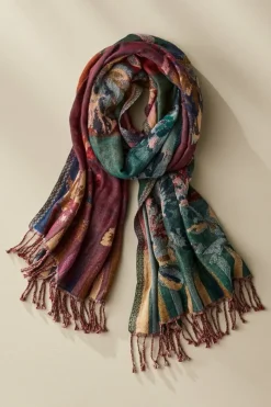 Soft Surroundings Rosy Reversible Scarf- Scarves & Wraps