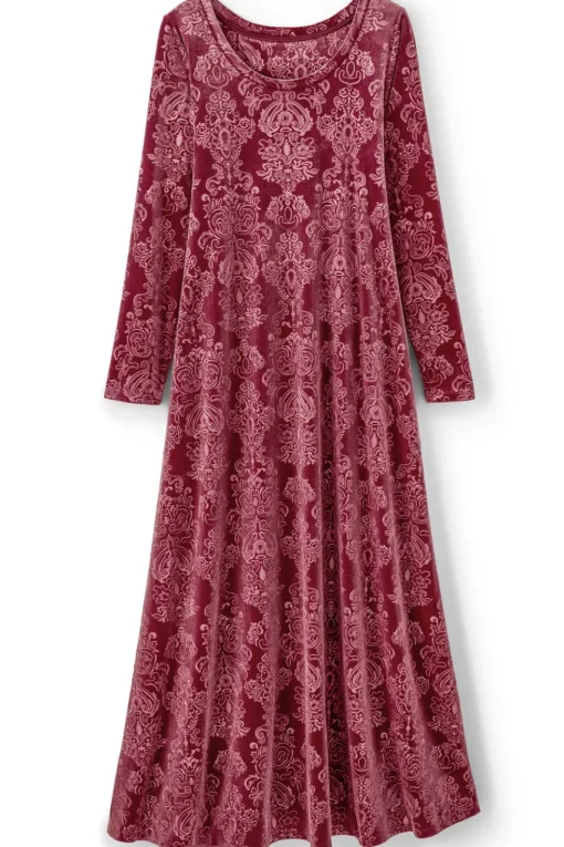 Soft Surroundings Santiago Embossed Velvet Dress- Dresses