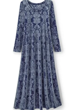 Soft Surroundings Santiago Embossed Velvet Dress- Dresses
