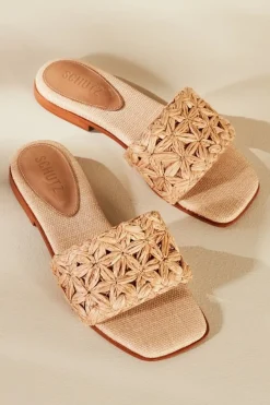 Soft Surroundings Schutz Ayla Raffia Slides- Shoes