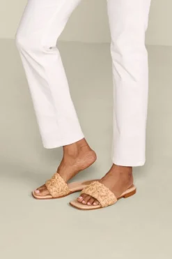 Soft Surroundings Schutz Ayla Raffia Slides- Shoes