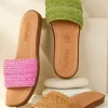 Soft Surroundings Seychelles Palms Perfection Woven Slide- Shoes