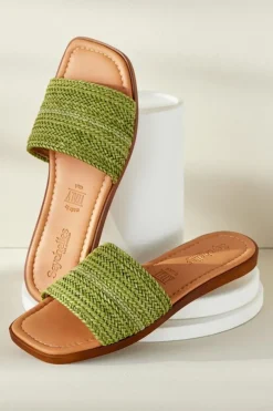 Soft Surroundings Seychelles Palms Perfection Woven Slide- Shoes