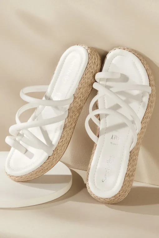 Soft Surroundings Seychelles Rule The World Strappy Slide- Shoes