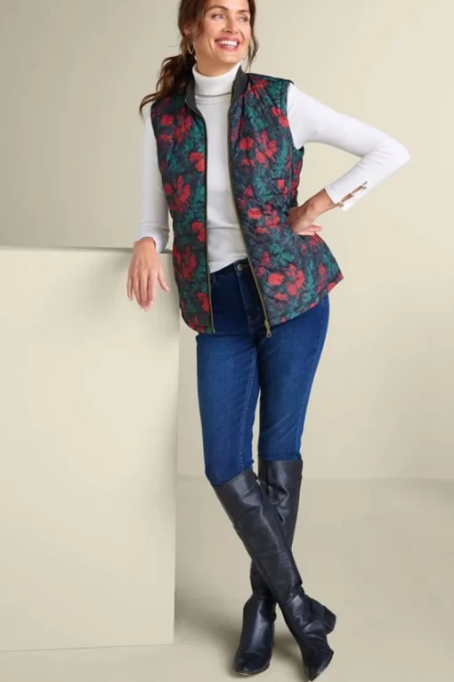 Soft Surroundings Sienna Reversible Puffer Vest- Jackets & Coats