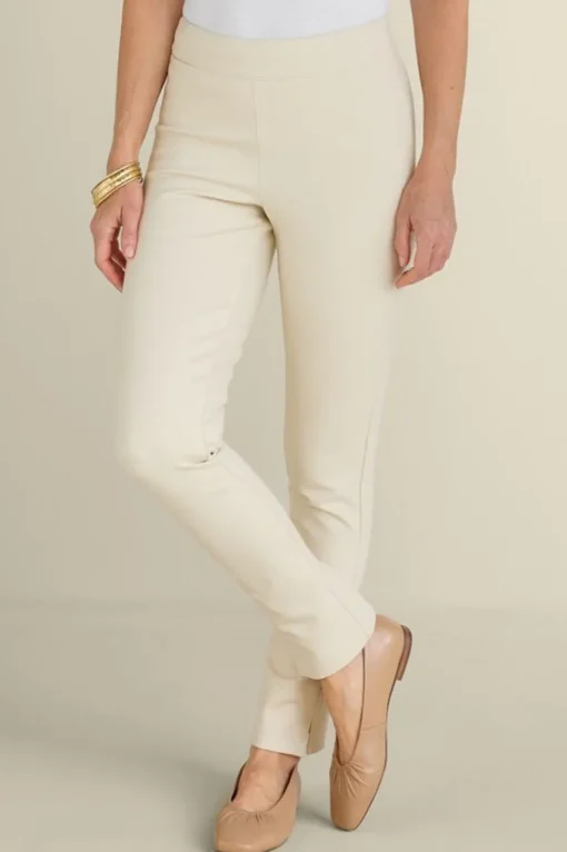 Soft Surroundings Soft Essential Ponte Slim Leg Pants- Pants