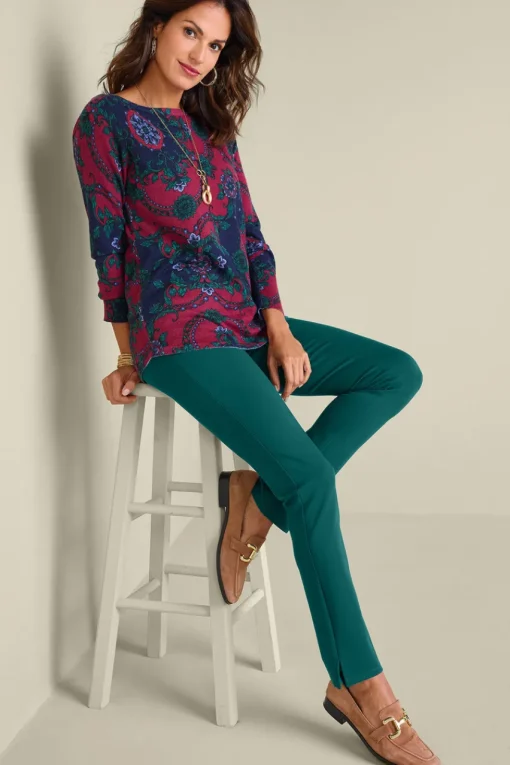 Soft Surroundings Soft Essential Ponte Slim Leg Pants- Pants