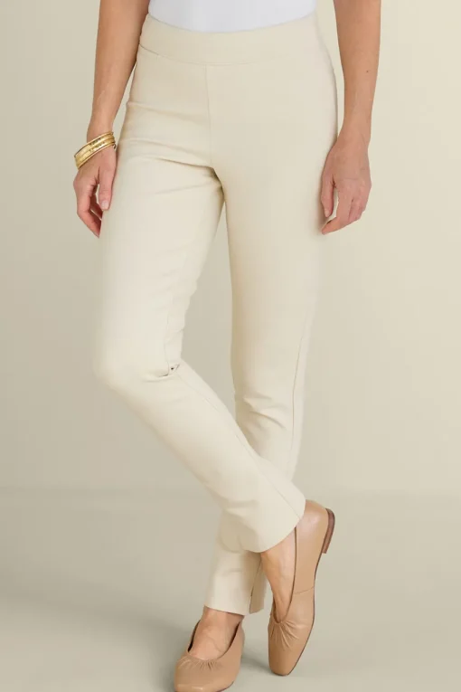 Soft Surroundings Soft Essential Ponte Slim Leg Pants- Pants