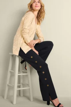 Soft Surroundings Sorrento French Terry Wide Leg Pants- Pants