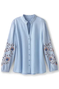 Soft Surroundings Titania Embroidered Top- Tops