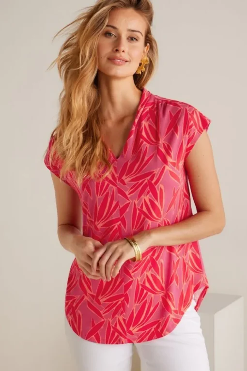 Soft Surroundings Twilight Luau Printed Tunic- Tops