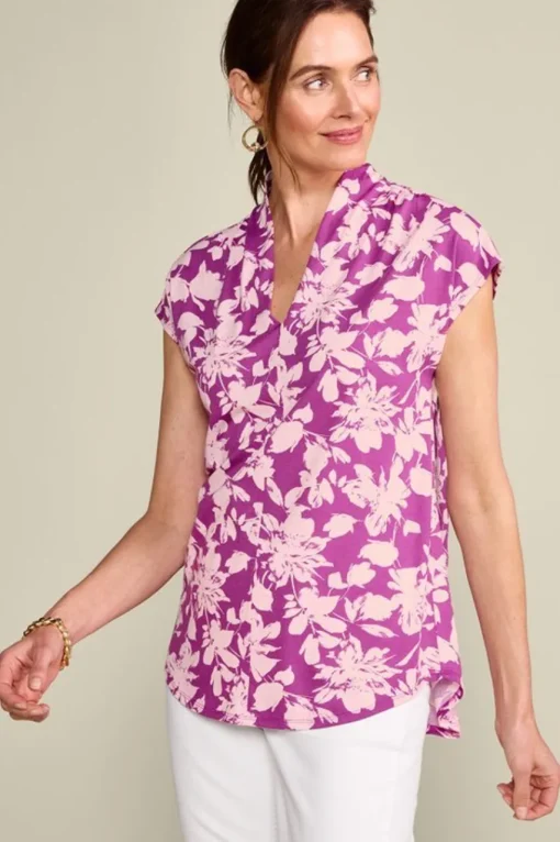 Soft Surroundings Twilight Luau Printed Tunic- Tops