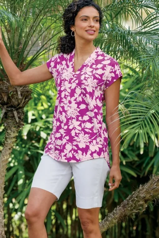 Soft Surroundings Twilight Luau Printed Tunic- Tops