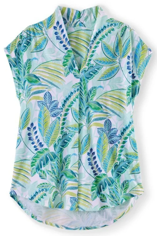Soft Surroundings Twilight Luau Printed Tunic- Tops
