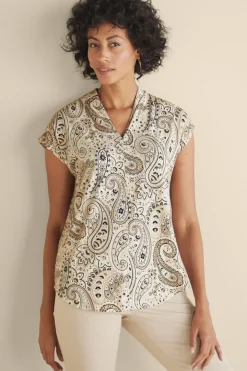 Soft Surroundings Twilight Luau Printed Tunic- Tops