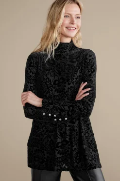 Soft Surroundings Walden Velvet Turtleneck- Tops