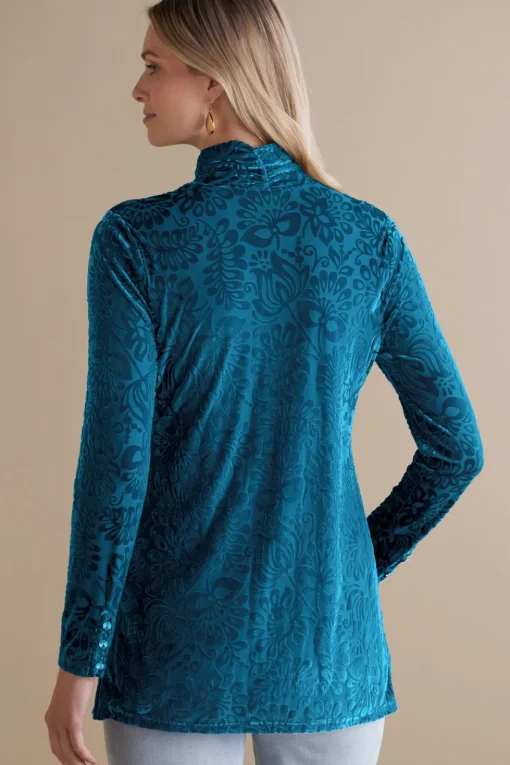 Soft Surroundings Walden Velvet Turtleneck- Tops