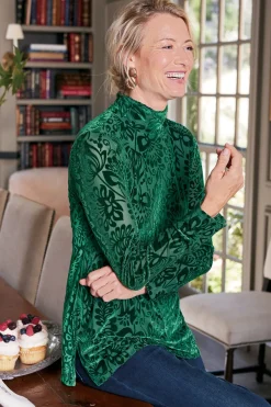 Soft Surroundings Walden Velvet Turtleneck- Tops