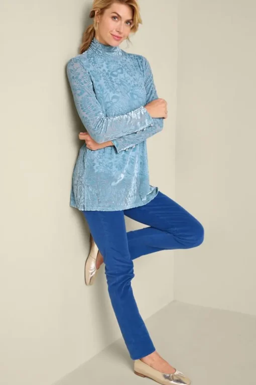 Soft Surroundings Walden Velvet Turtleneck- Tops