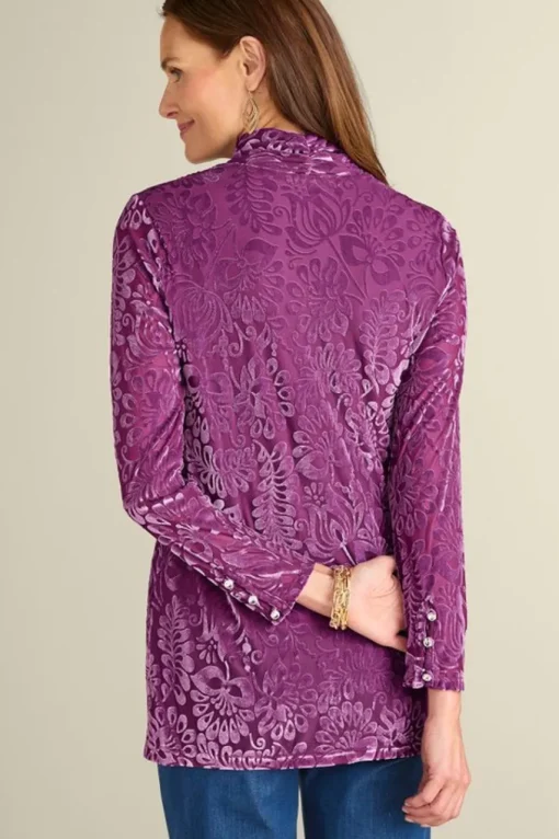 Soft Surroundings Walden Velvet Turtleneck- Tops