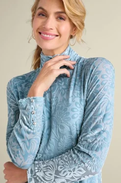 Soft Surroundings Walden Velvet Turtleneck- Tops