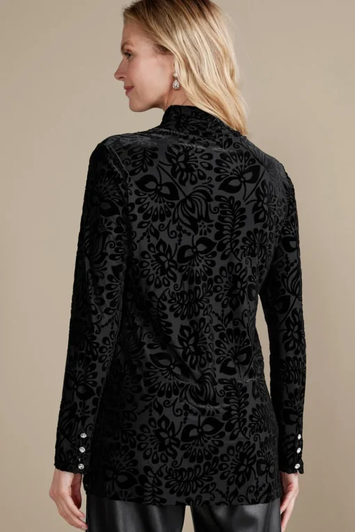 Soft Surroundings Walden Velvet Turtleneck- Tops