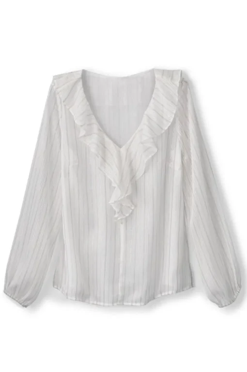 Soft Surroundings Xenia Ruffle Top- Tops