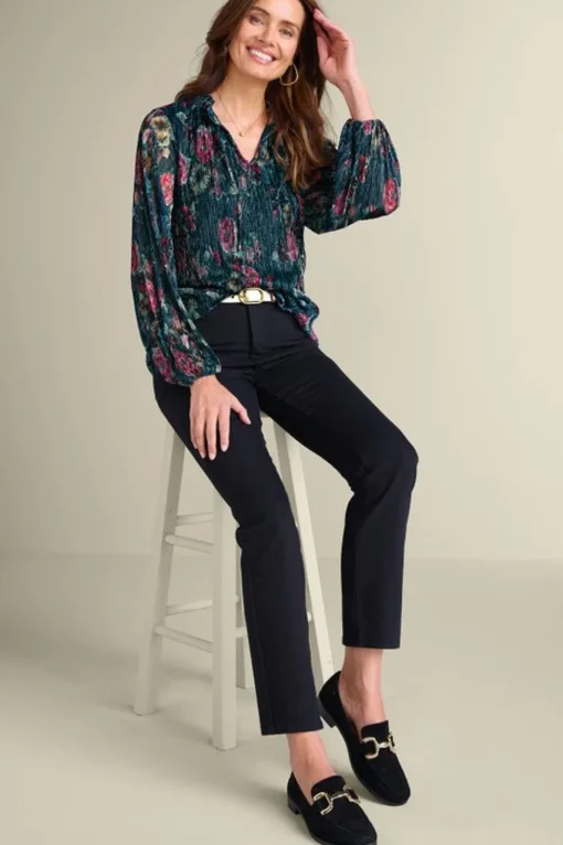 Soft Surroundings Yvonne Shimmer Top- Tops